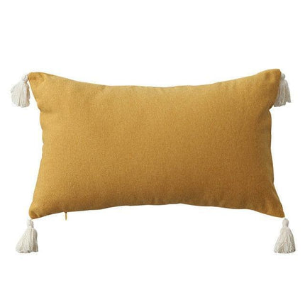 Boho-Chic Embroidered Pillow Covers with Trendy Tassel Details - Très Elite