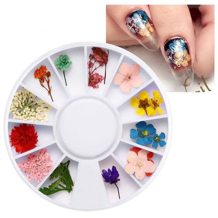 Botanical Beauty Nail Art Set with Dried Floral Accents and Sparkling Rhinestones- Très Elite- Très Elite