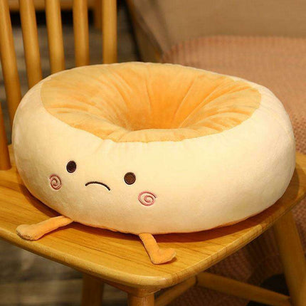 Cozy Toast Bread Plush Cushion - Soft Pillow for Work, Travel, Relaxation, and Home