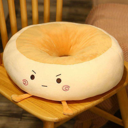 Cozy Toast Bread Plush Cushion - Soft Pillow for Work, Travel, Relaxation, and Home