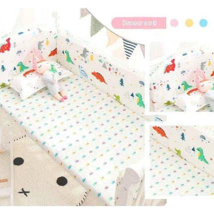 Breathable Cotton Baby Crib Bumper Pad Set - Protective 6-Piece Rail Guards- Très Elite- Très Elite