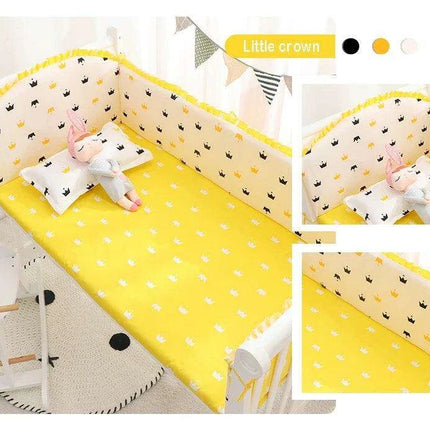 Breathable Cotton Baby Crib Bumper Pad Set - Protective 6-Piece Rail Guards- Très Elite- Très Elite