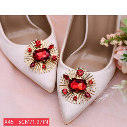 Bridal Rhinestone Footwear Clips - Luxurious Wedding Accessories for Elegant Shoes - Très Elite