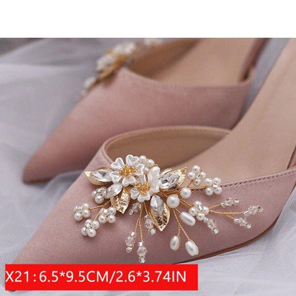 Bridal Rhinestone Footwear Clips - Luxurious Wedding Accessories for Elegant Shoes - Très Elite