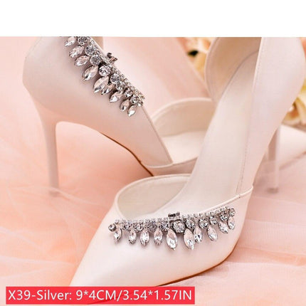 Bridal Rhinestone Footwear Clips - Luxurious Wedding Accessories for Elegant Shoes - Très Elite