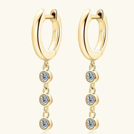 Brilliant Moissanite Sterling Silver Stud Earrings with Luxurious Gift Presentation