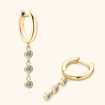 Brilliant Moissanite Sterling Silver Stud Earrings with Luxurious Gift Presentation