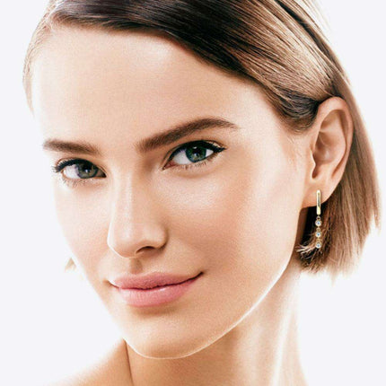 Brilliant Moissanite Sterling Silver Stud Earrings with Luxurious Gift Presentation