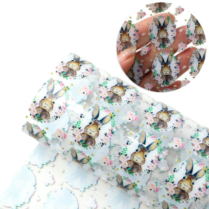 Bunny Egg Design Faux Leather Craft Sheets for Creative DIY Projects - Très Elite