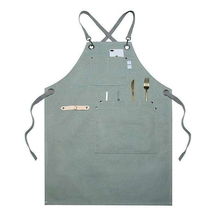 Versatile Canvas Apron with Large Storage Pocket for Gardeners and Creatives