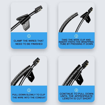 Cable Management Spiral Organizer for a Tidy Workspace - Très Elite