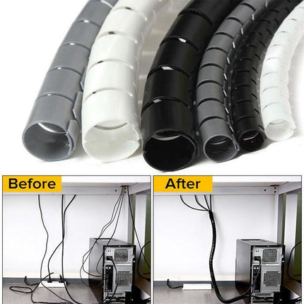 Cable Management Spiral Organizer for a Tidy Workspace - Très Elite