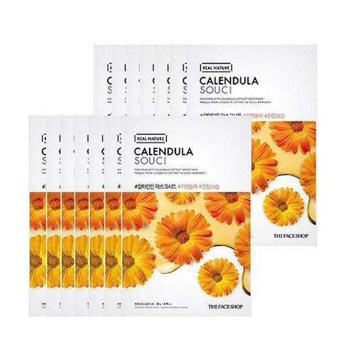 Calendula Luxurious Hydration Facial Mask Set - 10 Revitalizing Sheets