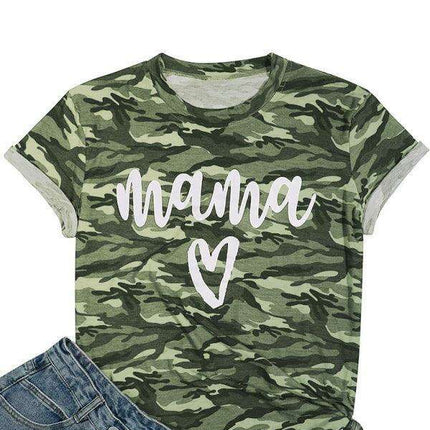 Camo Mama Statement Pullover - Stylish Women's Tee - Très Elite