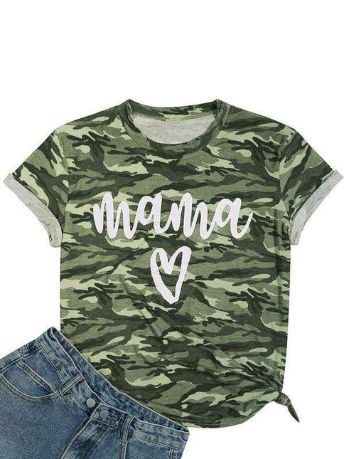 Camo Mama Statement Pullover - Stylish Women's Tee