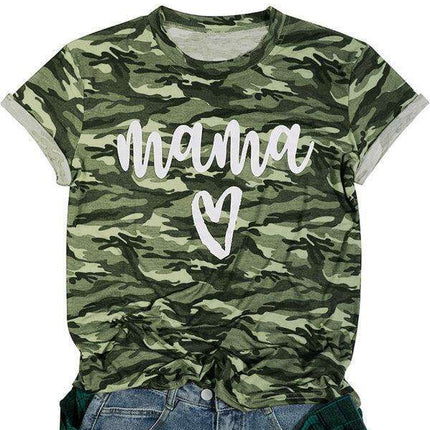 Camo Mama Statement Pullover - Stylish Women's Tee - Très Elite