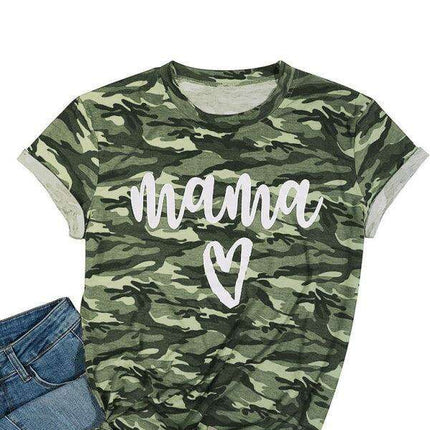 Camo Mama Statement Pullover - Stylish Women's Tee - Très Elite