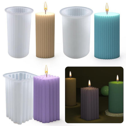 Candle Crafting Masterpiece: Roman-Style Silicone Mold Set for Creative Artistry - Très Elite