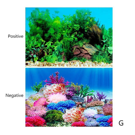 Captivating 3D Underwater Scene Aquarium Sticker Poster for Stunning Tank Makeover