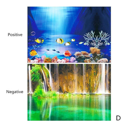 Captivating 3D Underwater Scene Aquarium Sticker Poster for Stunning Tank Makeover