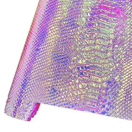 Captivating Iridescent Snake Skin Faux Leather Roll - The Ultimate Crafting Essential..