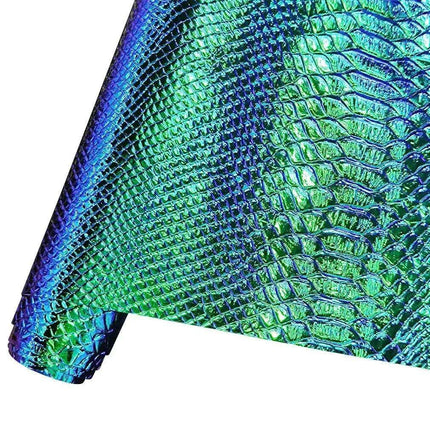 Captivating Iridescent Snake Skin Faux Leather Roll - The Ultimate Crafting Essential..