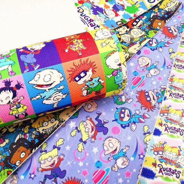Cartoon Character Printed PVC Leather Craft Sheet for DIY Projects