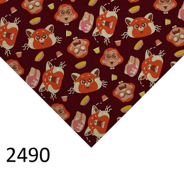 Cartoon-Inspired Faux Leather Crafting Sheet for Creative DIY Projects