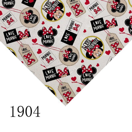 Cartoon-Themed PVC Leather Craft Sheet - Durable and Versatile Material for Creative Use..