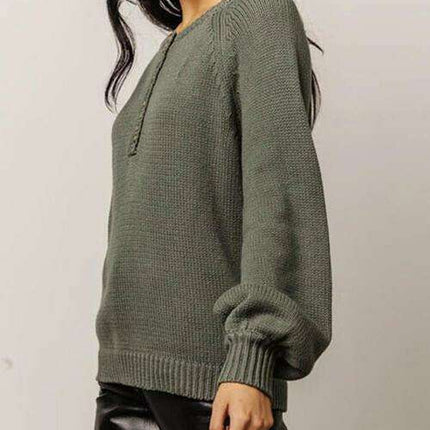 Casual Elegance Button-Up Sweater for All-Day Comfort - Très Elite