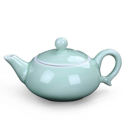 Celadon Serenity: Traditional Asian Fish-Inspired Tea Set for Tranquil Rituals - Très Elite