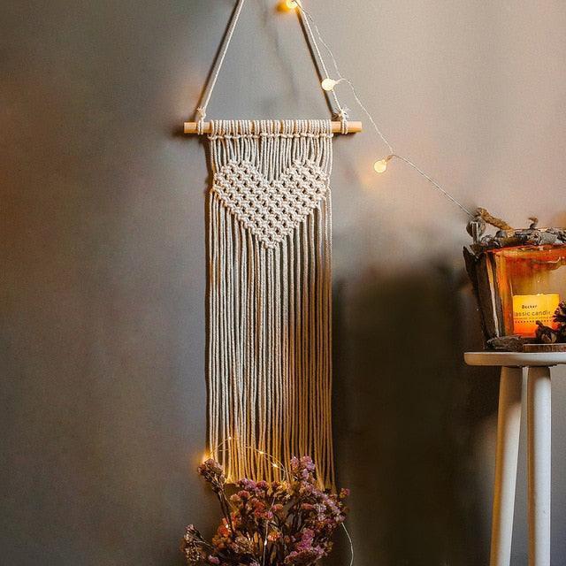 Celestial Elegance: Nordic Star and Moon Macrame Dreamcatcher for Eco-Friendly Living