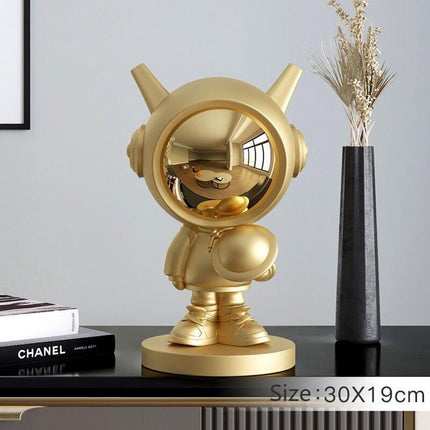 Celestial Explorer Astronaut Sculpture - Handcrafted Space-Themed Decor for Starry-Eyed Dreamers - Très Elite