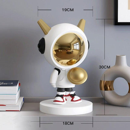 Celestial Explorer Astronaut Sculpture - Handcrafted Space-Themed Decor for Starry-Eyed Dreamers - Très Elite