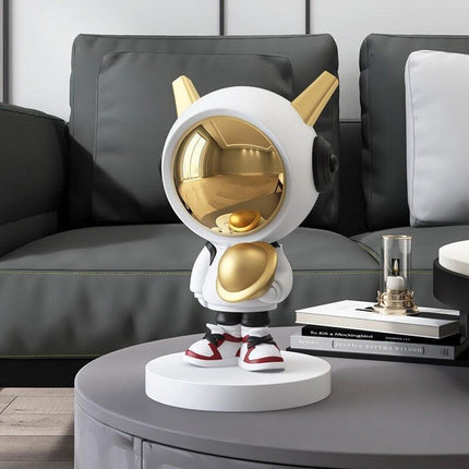 Celestial Explorer Astronaut Sculpture - Handcrafted Space-Themed Decor for Starry-Eyed Dreamers - Très Elite
