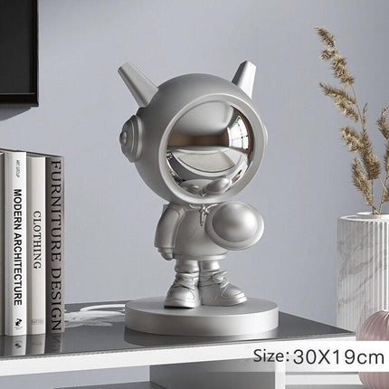Celestial Explorer Astronaut Sculpture - Handcrafted Space-Themed Decor for Starry-Eyed Dreamers - Très Elite