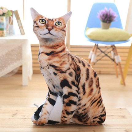 Charming 50cm Plush Cartoon Cat Pillow Cover for Cozy Home Accents