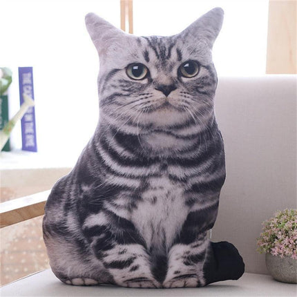 Charming 50cm Plush Cartoon Cat Pillow Cover for Cozy Home Accents