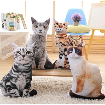 Charming 50cm Plush Cartoon Cat Pillow Cover for Cozy Home Accents