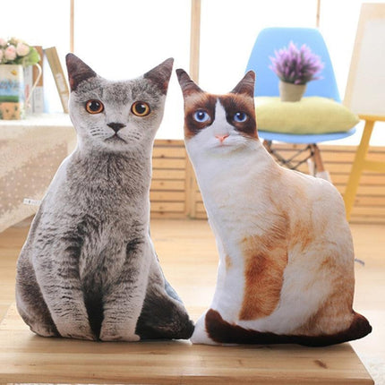 Charming 50cm Plush Cartoon Cat Pillow Cover for Cozy Home Accents