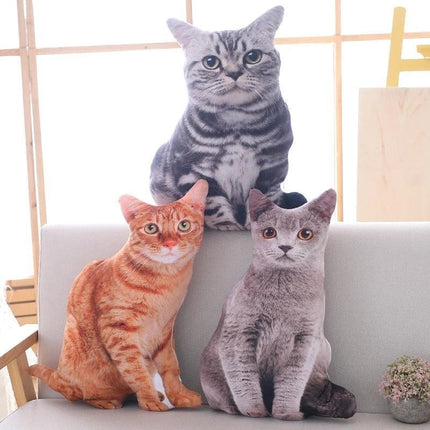 Charming 50cm Plush Cartoon Cat Pillow Cover for Cozy Home Accents