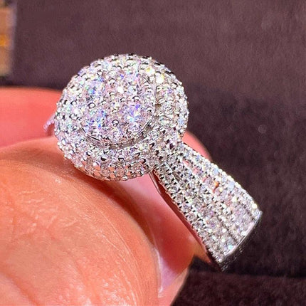 Charming Bow Design Cubic Zirconia Bridal Ring - Stylish Women's Band