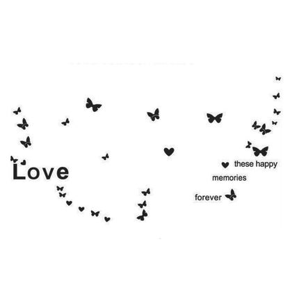 Charming Butterfly and Heart PVC Wall Decal Set for Delightful Home Decoration - Très Elite