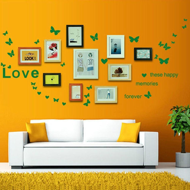 Charming Butterfly and Heart PVC Wall Decal Set for Delightful Home Decoration
