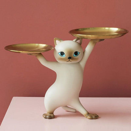 Charming Cat Tray Figurines for Fun and Functional Organization - Très Elite