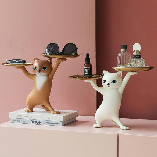 Charming Cat Tray Figurines for Fun and Functional Organization