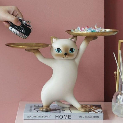 Charming Cat Tray Figurines for Fun and Functional Organization - Très Elite