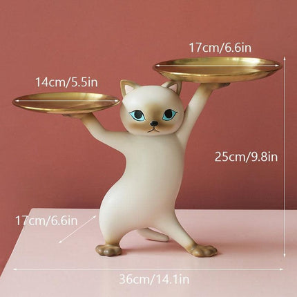Charming Cat Tray Figurines for Fun and Functional Organization - Très Elite