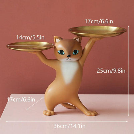 Charming Cat Tray Figurines for Fun and Functional Organization - Très Elite