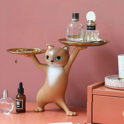 Charming Cat Tray Figurines for Fun and Functional Organization - Très Elite